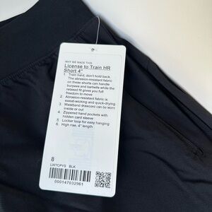 Black License to Train HR 4” Lululemon Shorts